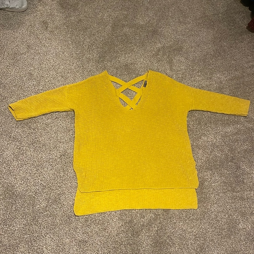 EXPRESS Knit Criss Cross Back Sweater